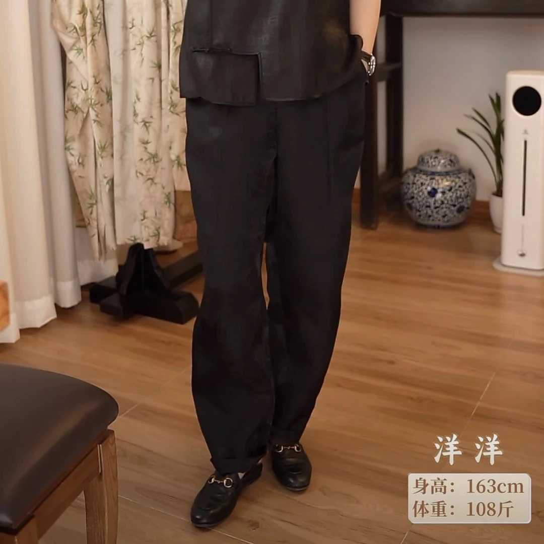 定制链接不发货下单请咨询长裤老料百搭裤通勤长裤真丝