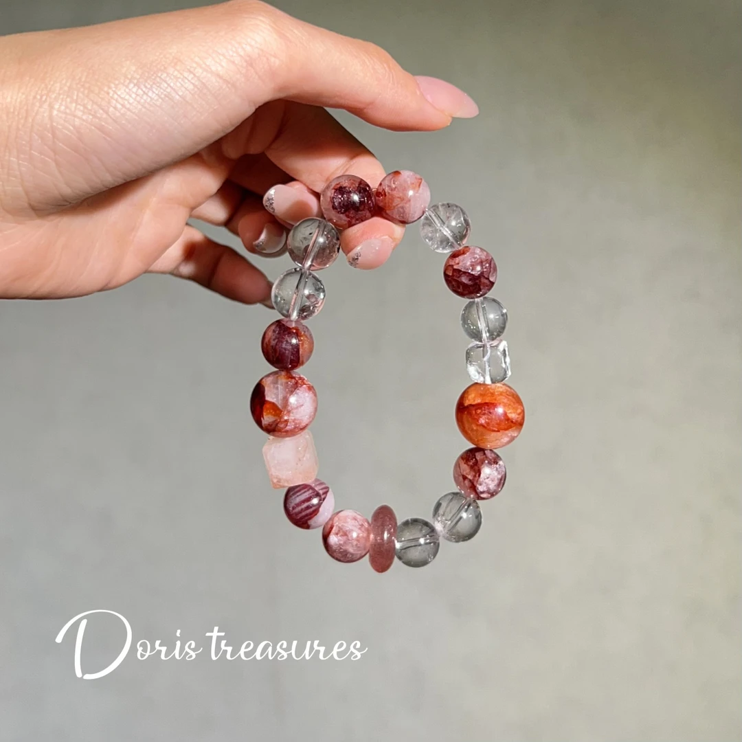 【松雾玫瑰】 H天然水晶手串 多样性发一 颜色微差