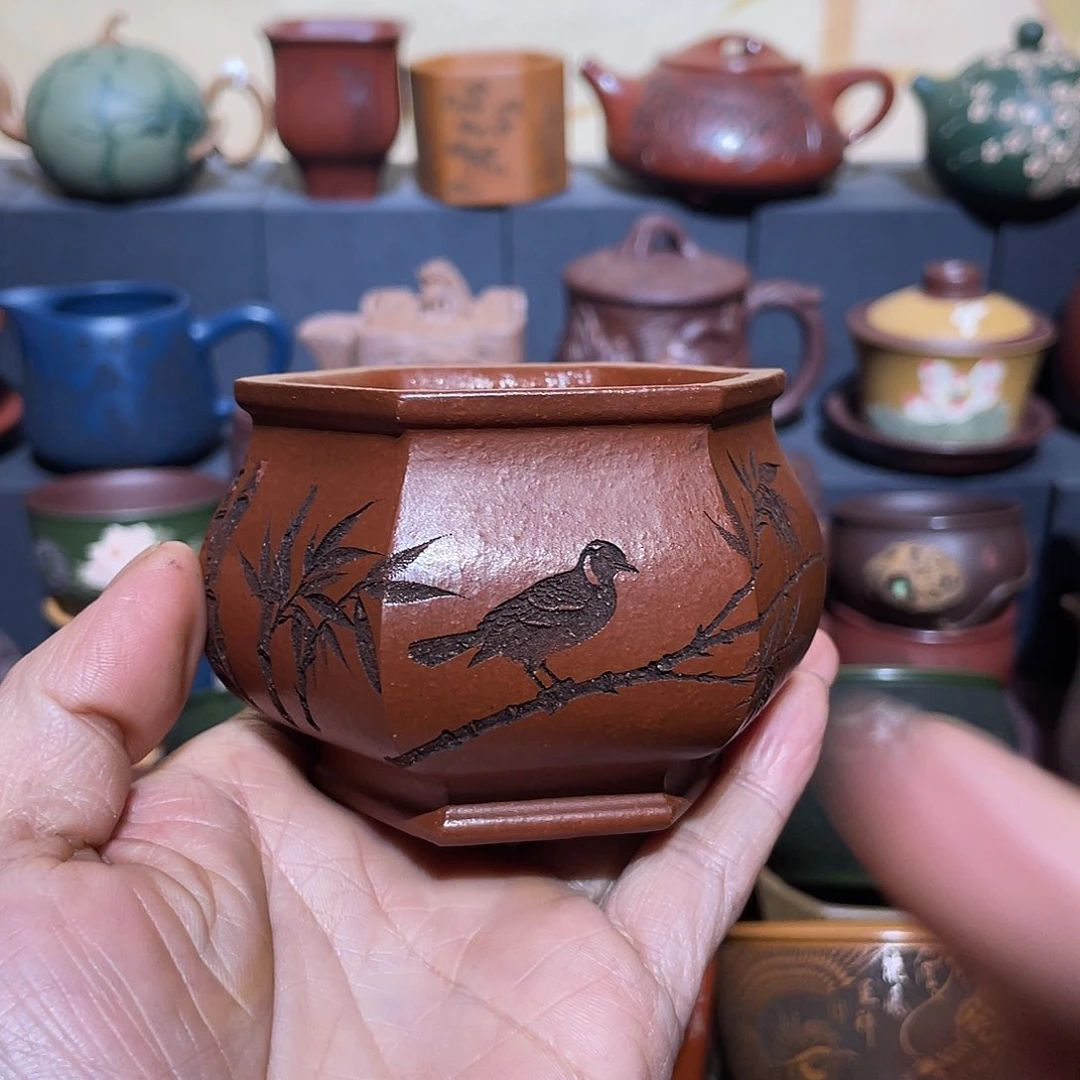 原矿紫砂手工主人杯