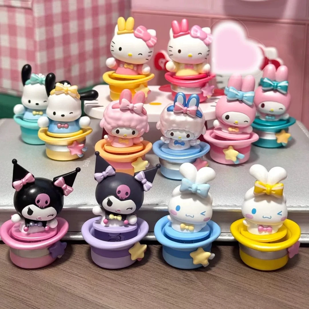 正版三丽鸥新品惊喜魔术帽系列萌趣豆可爱少女心潮玩公仔萌粒摆件