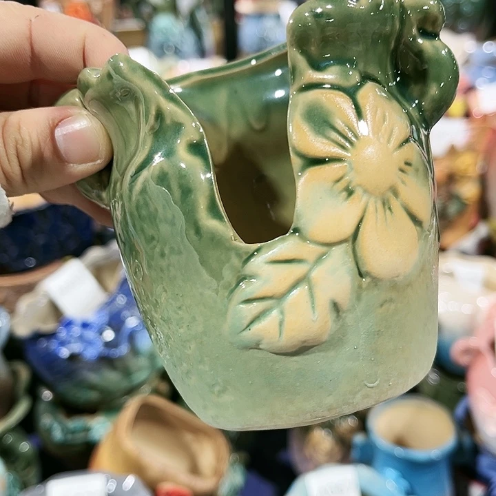 瓷片花盆多肉植物艺术品