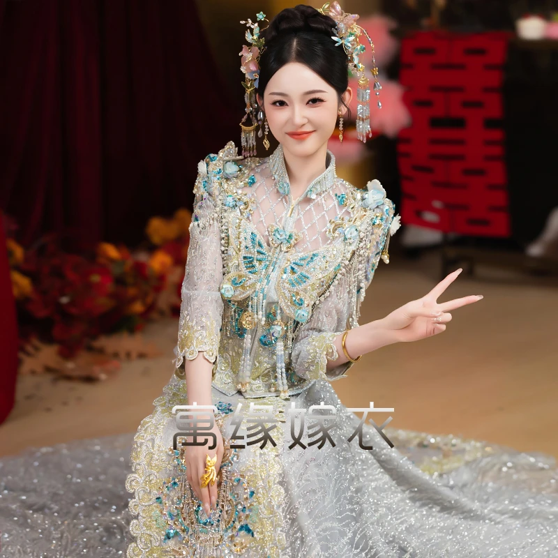 新款秀禾服2025大气轻奢新娘结婚礼服中式出阁礼服敬酒服贵气迎亲