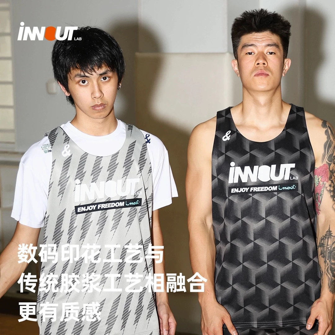 INNOUT LAB双面网眼背心篮球套装休闲美式运动透气速干短裤夏季