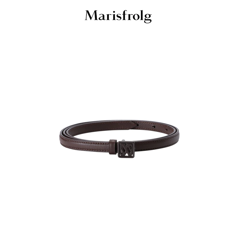 Marisfrolg玛丝菲尔新款经典百搭黑色气质女神通勤腰带A2DE31061