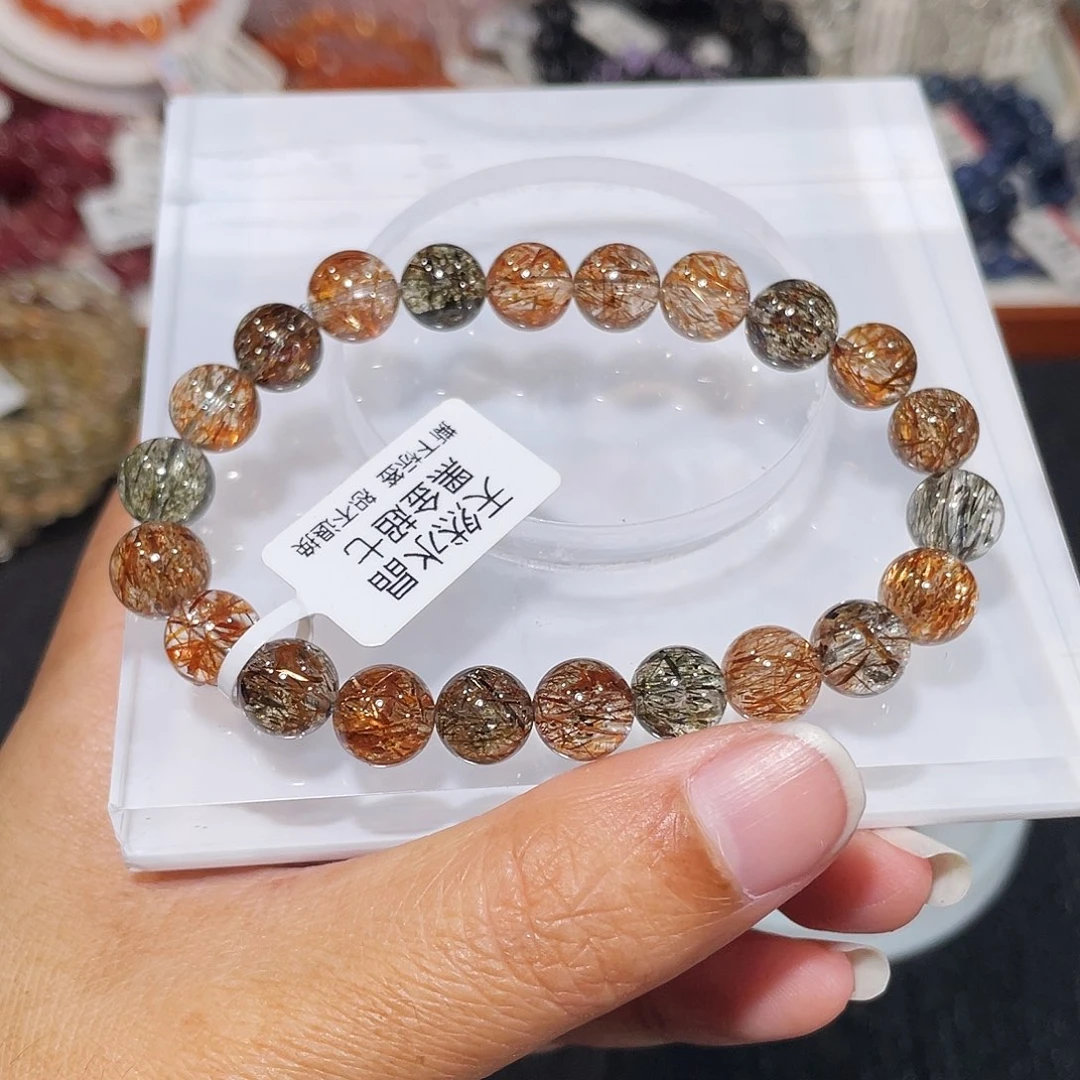 手串未镶嵌水晶黑金超七8.6m