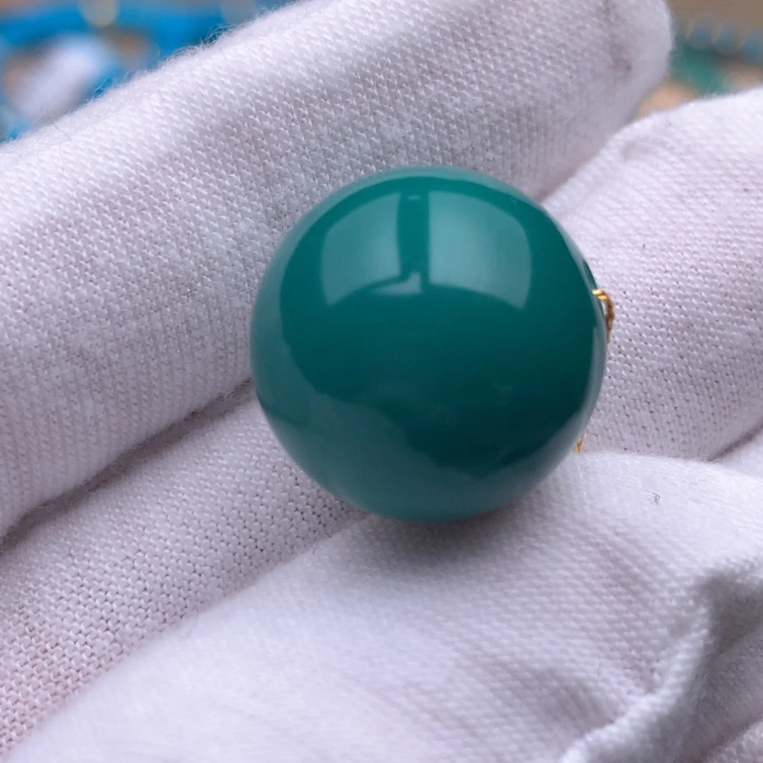 未镶嵌绿松石珠宝奇石16.2mm