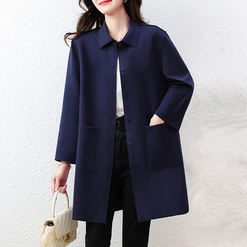 2025春季新款大码衬衫外套女时尚气质开衫遮肉宽松显瘦中长款上衣