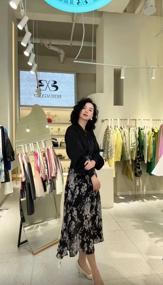 261*浪漫大花卉半身裙