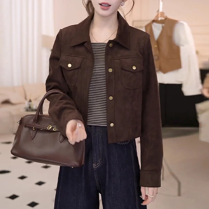 美式复古设计感工装夹克外套女2025春秋新款宽松休闲百搭开衫上衣