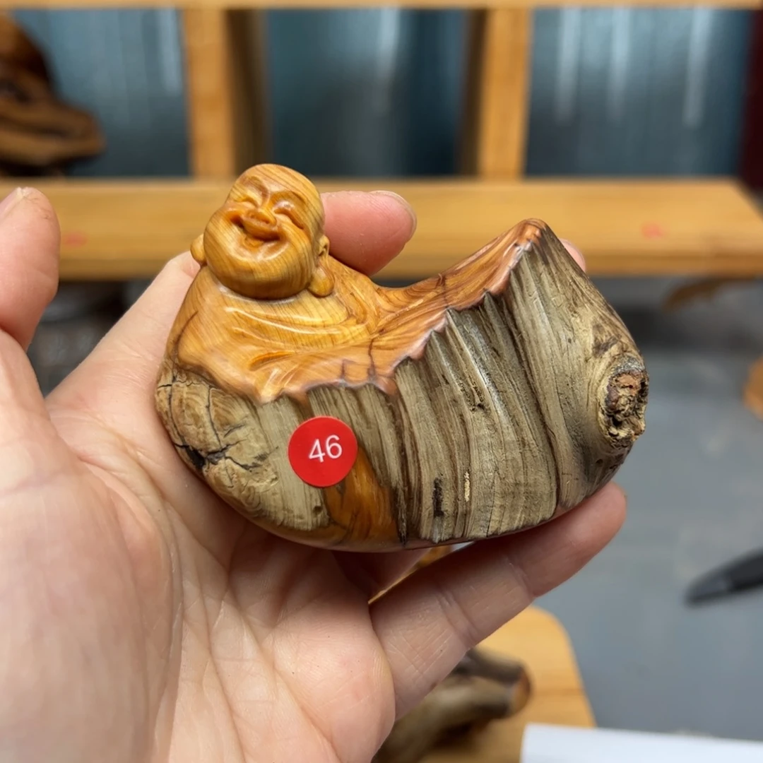 剪***烛木崖柏木摆件手把件，
