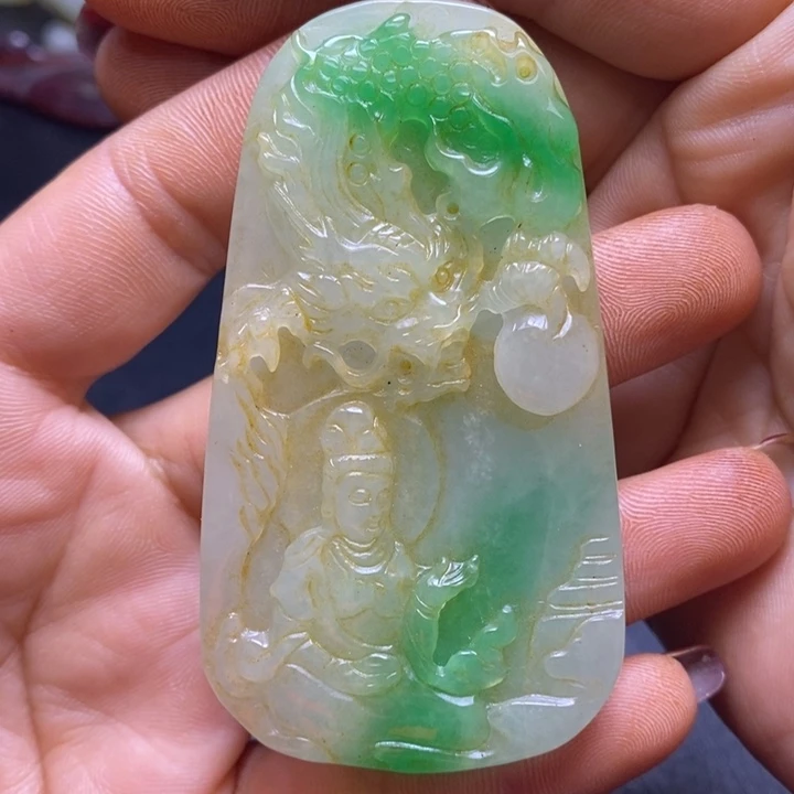 白玉菩提吊坠摆件