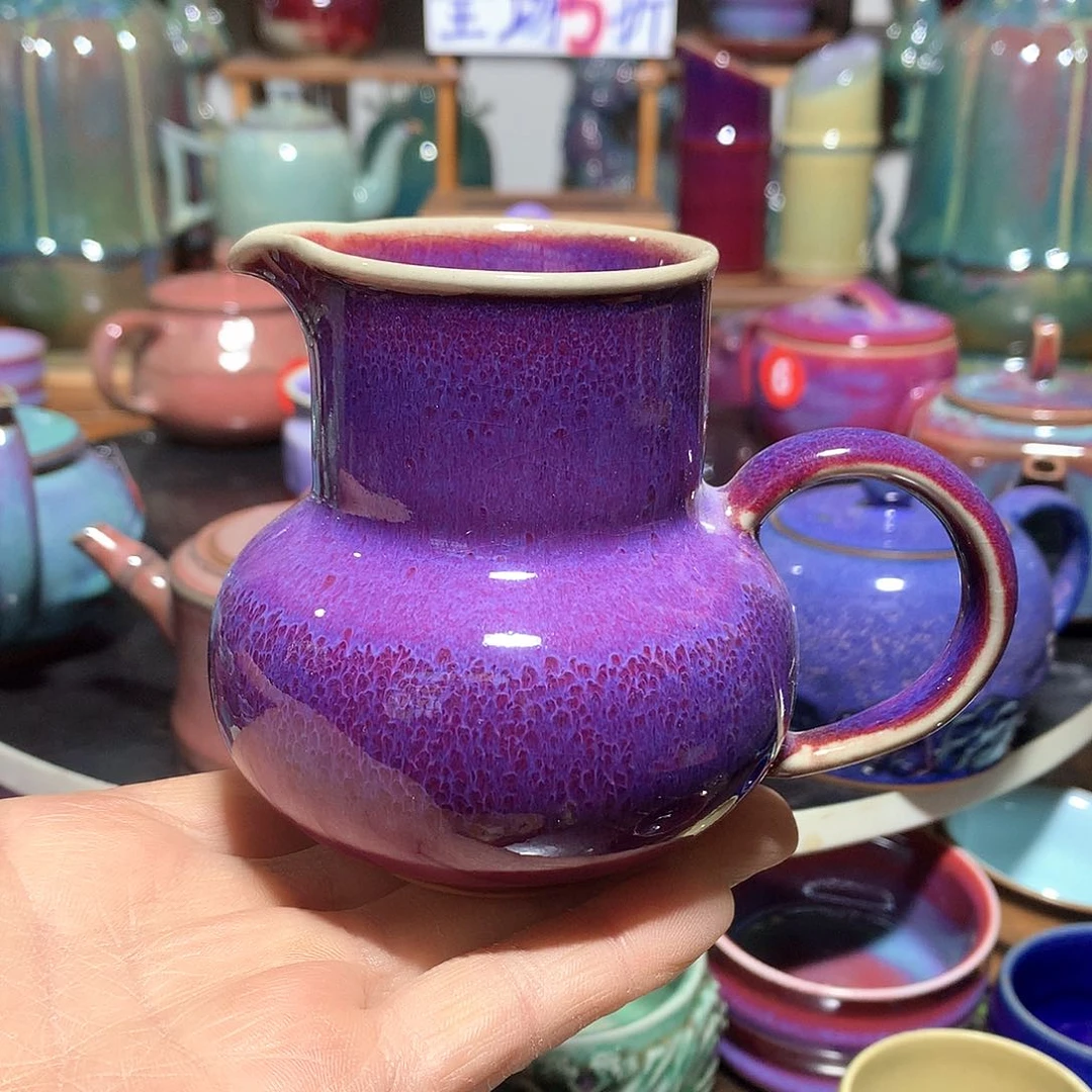 杯東*纯手工丁香紫公道杯