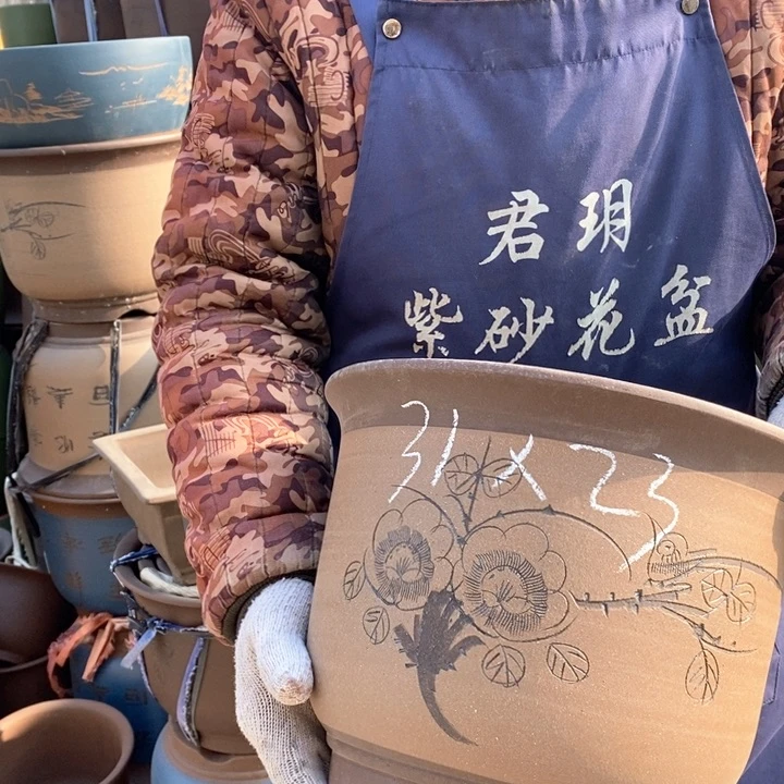 紫砂花盆紫砂花盆盆栽花卉苗木