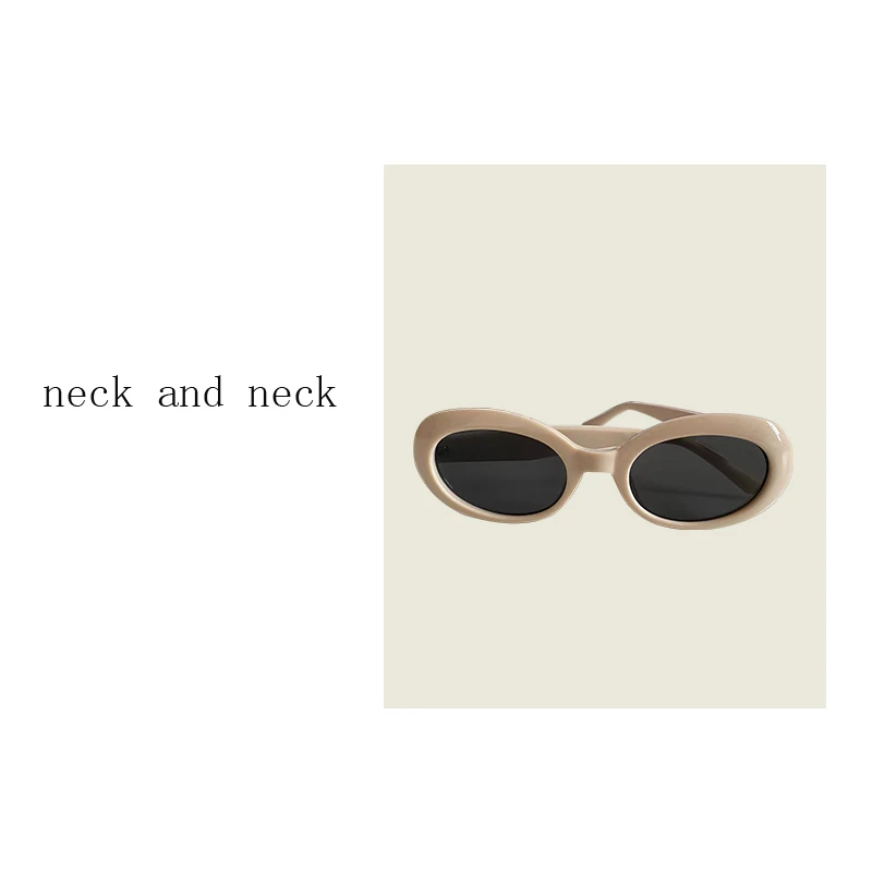 【 neck and neck 】“ 中古墨镜 ” 椭圆小框防晒海边拍照饰品