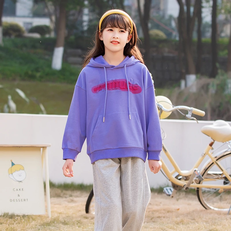 女童卫衣2025新款秋装洋气连帽儿童卫衣中大童春秋装外套上衣6013