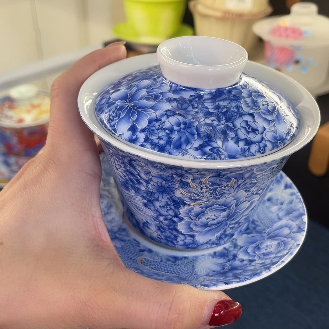 陶景德陶瓷盖碗茶具