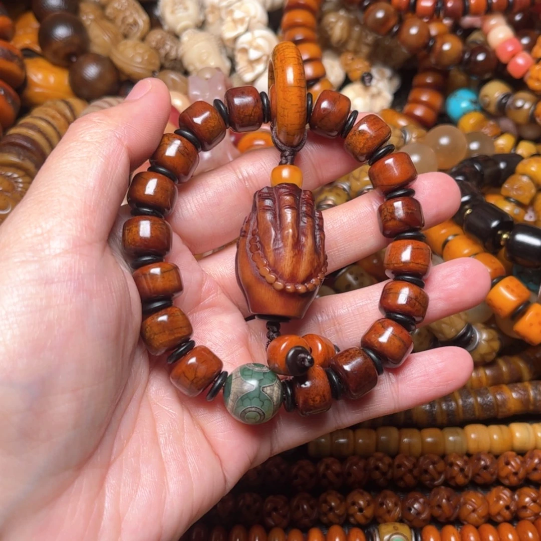 【闪购商品】牛骨手串/手链牛骨12×9×18颗➕佛手