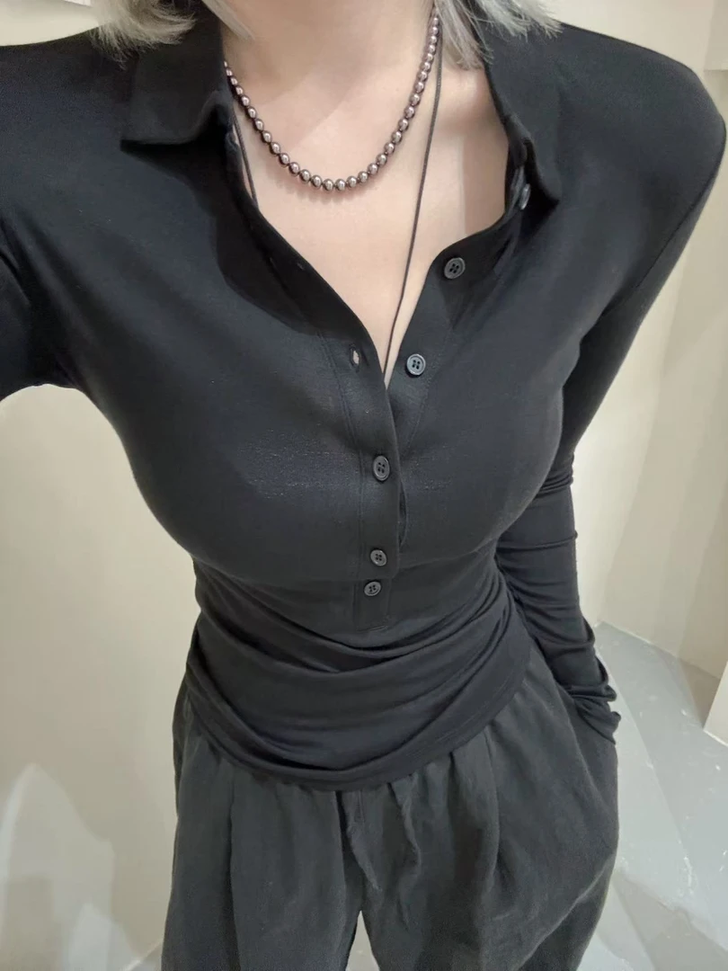 CJ秋冬新款轻薄羊毛打底衫翻领针织衫