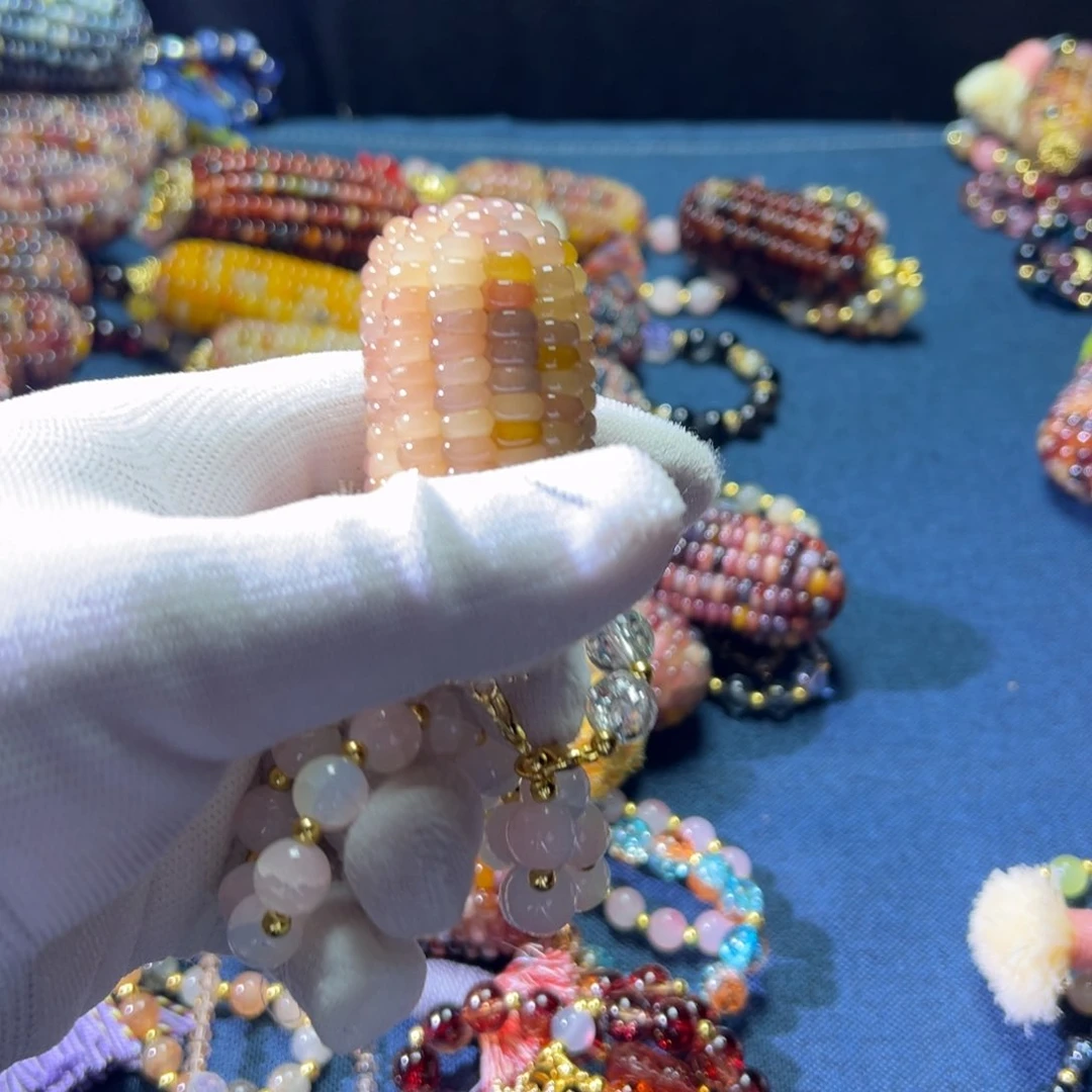 糖*文玩玉米手把件