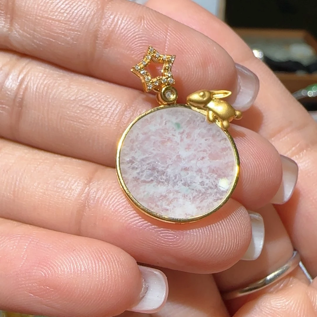 【闪购商品】翡翠颈饰18K金镶嵌缅甸