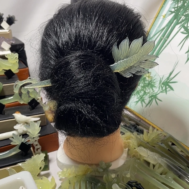 蛇纹石玉合金发饰