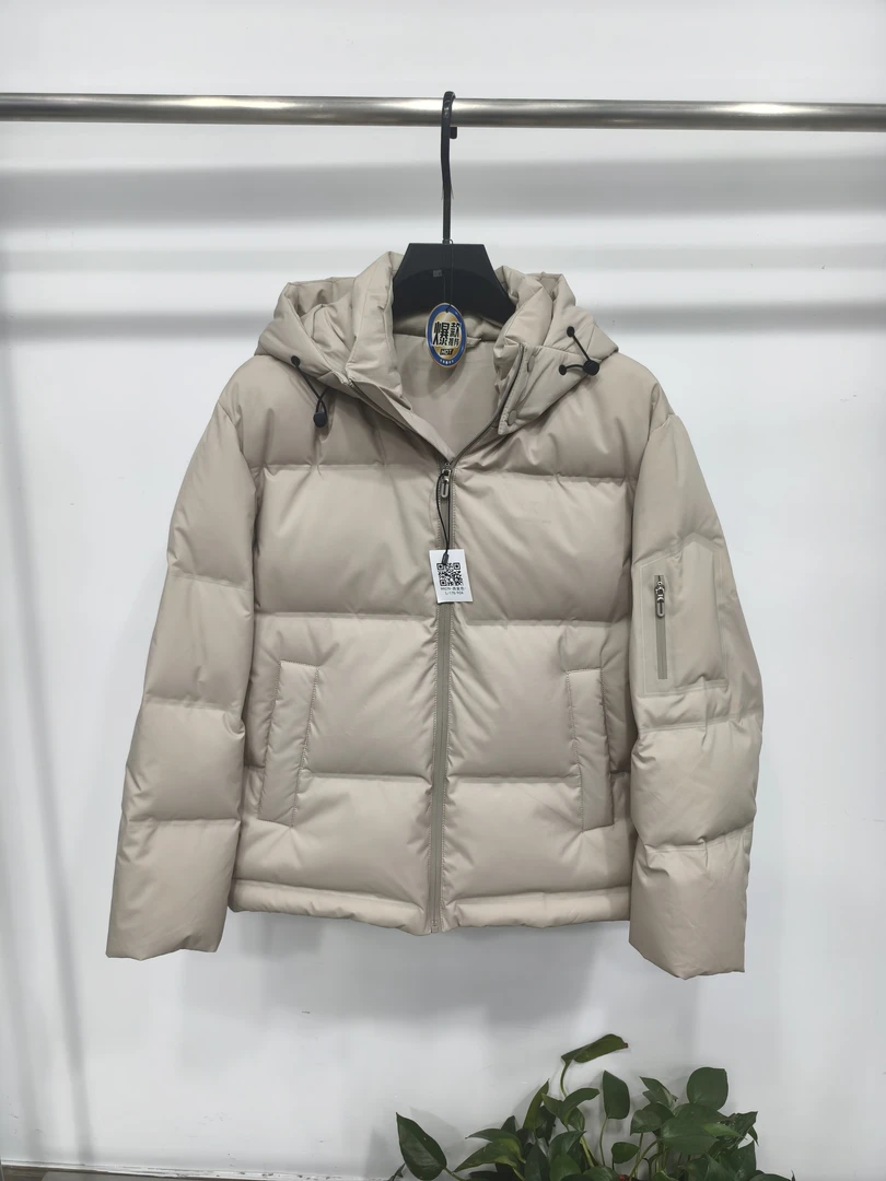 九域雅士男士秋冬保暖休闲时尚外套可脱卸帽短款连帽羽绒衫