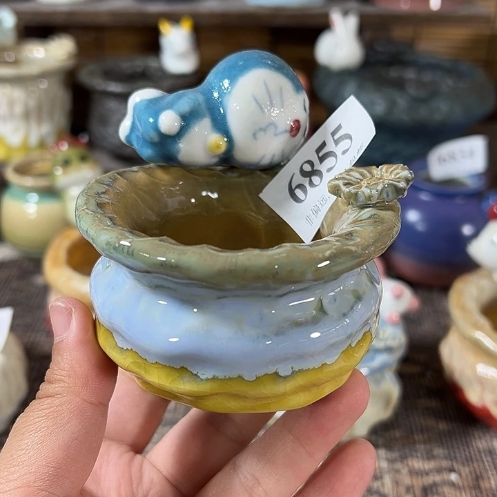 口5手工花盆满30包邮