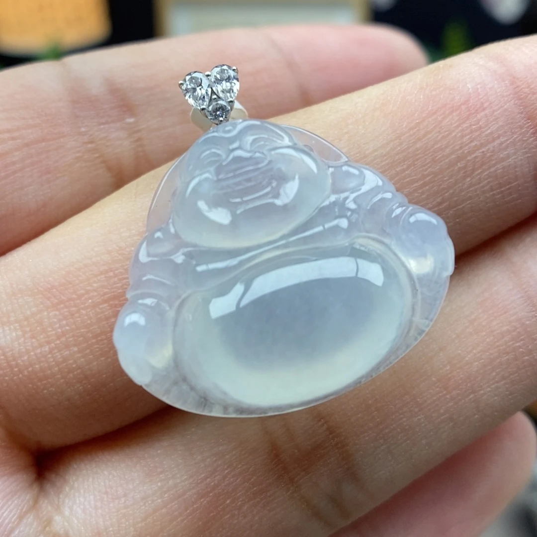 翡翠18K金镶嵌颈饰吊坠20