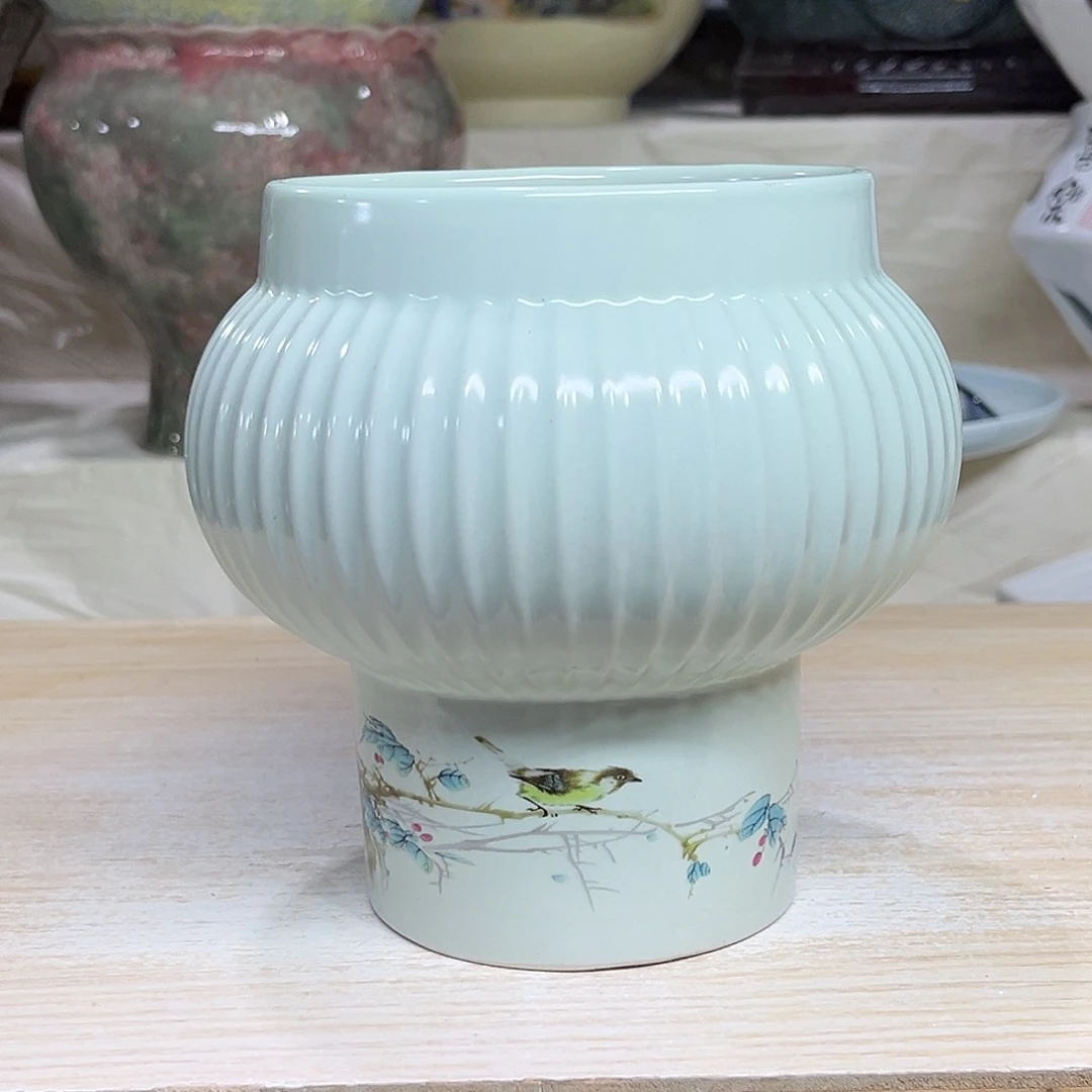 陶瓷绿植多肉微瑕花盆外口径：11*14