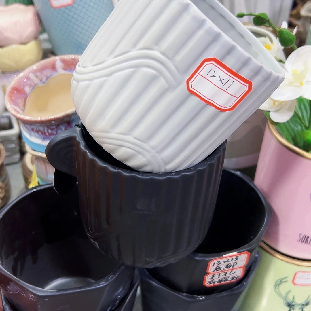 外贸尾单陶瓷花盆凑单10米包邮