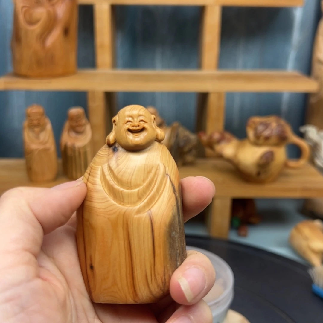 木崖柏木摆件手把件