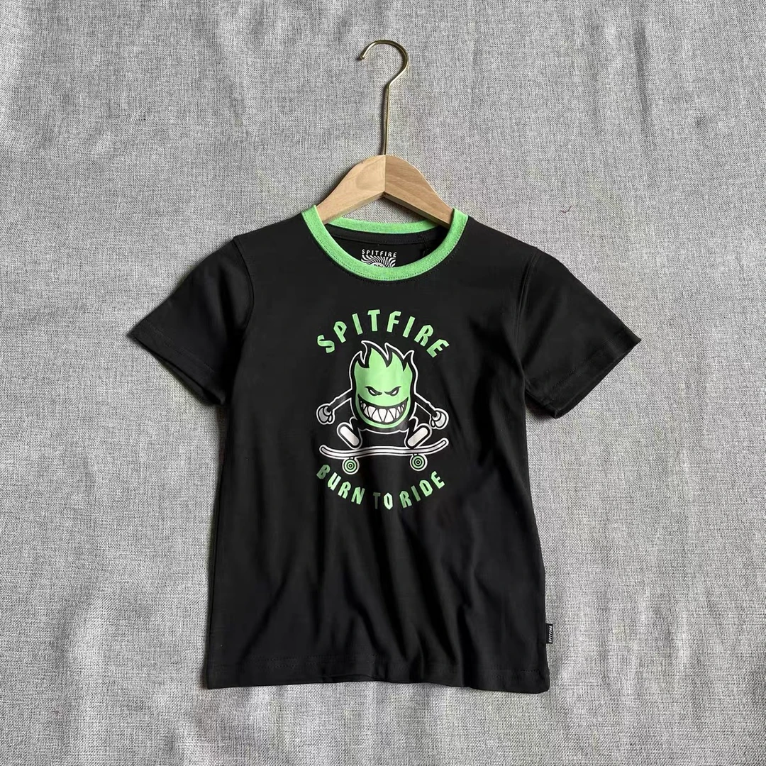外贸原单 小火人童装圆领短袖T恤