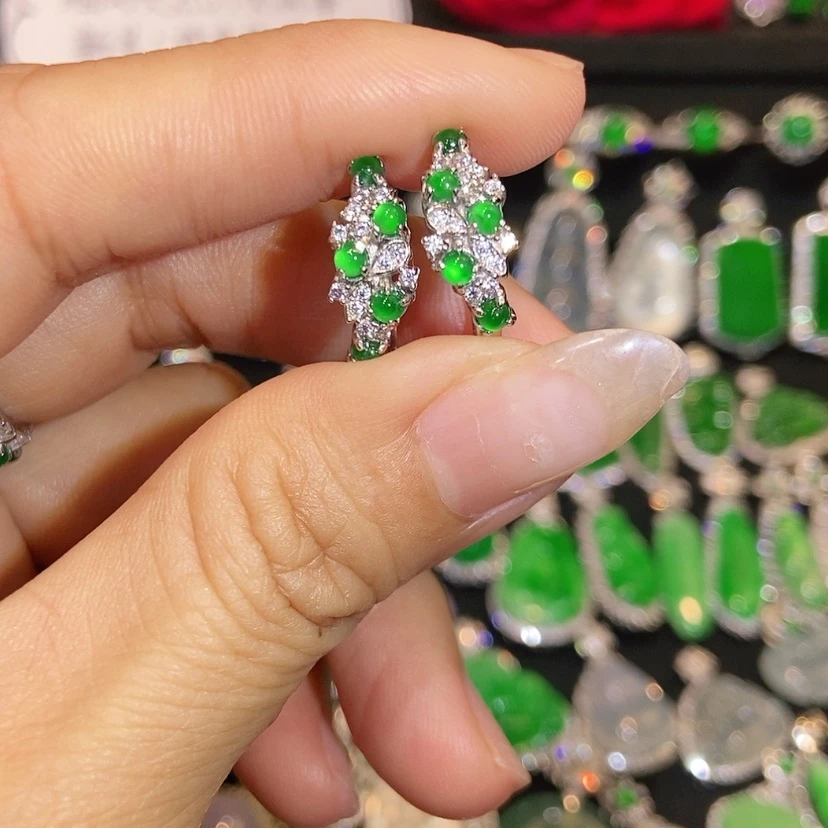 【闪购商品】翡翠未镶嵌耳饰天然翡翠