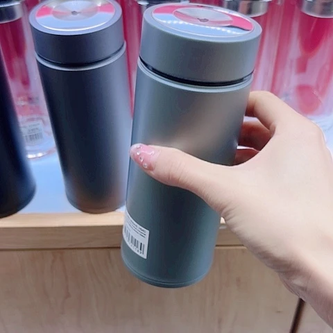 万象保温杯H945，烟蓝460毫升➕杯套