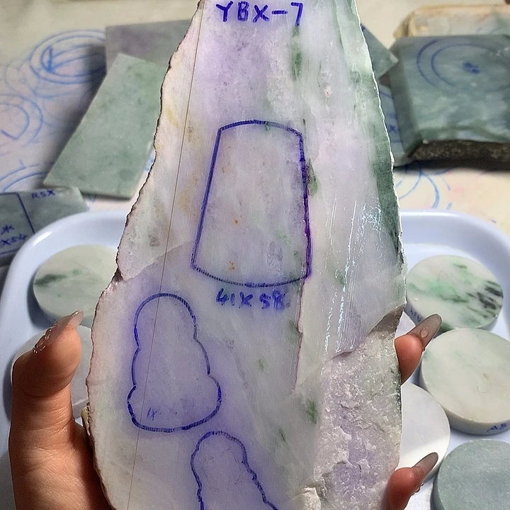 定制翡翠未镶嵌翡翠吊坠