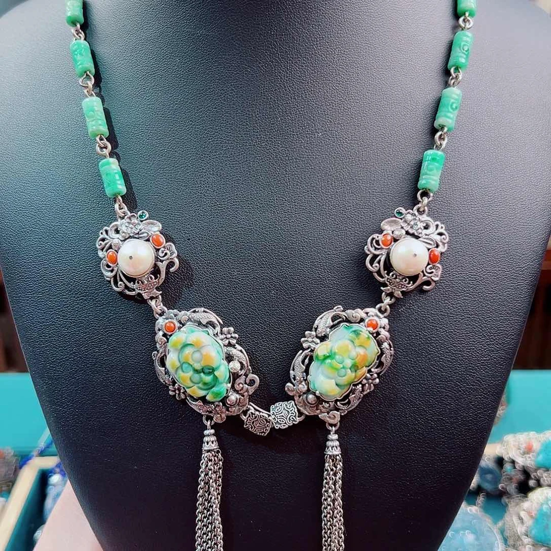 翡翠未镶嵌项链锦象原创设计款式项链