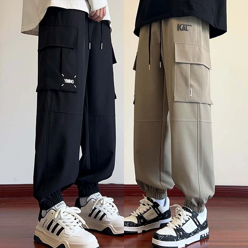 青少年学生新款春秋休闲工装运动男百搭潮流束脚休闲裤