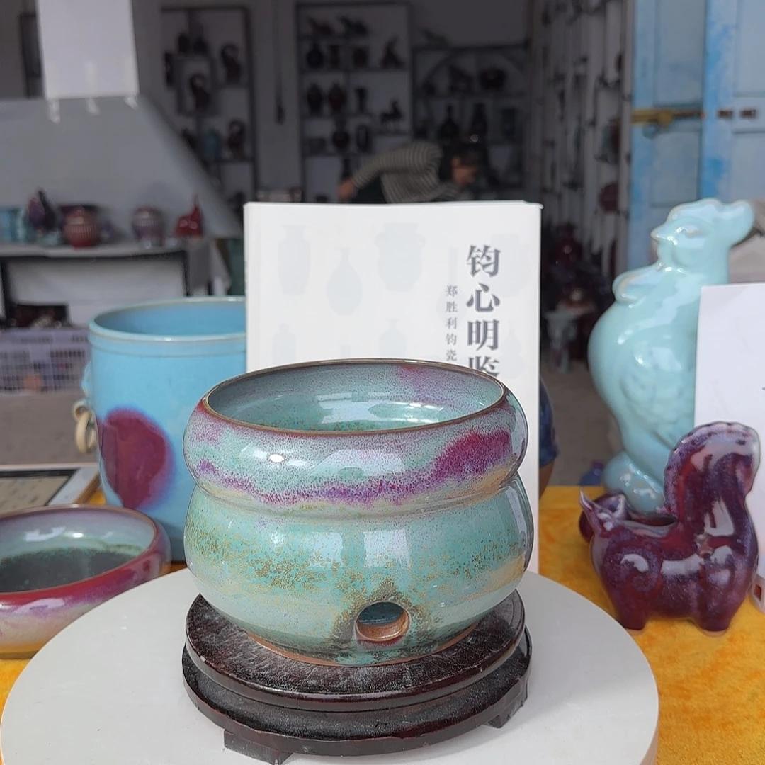 摆件陶郑家钧窑摆件