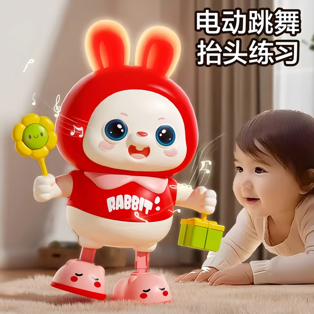 电动跳舞小兔萌趣跳舞兔孩子动感灯光唱歌小兔子玩具趣味跳舞萌兔