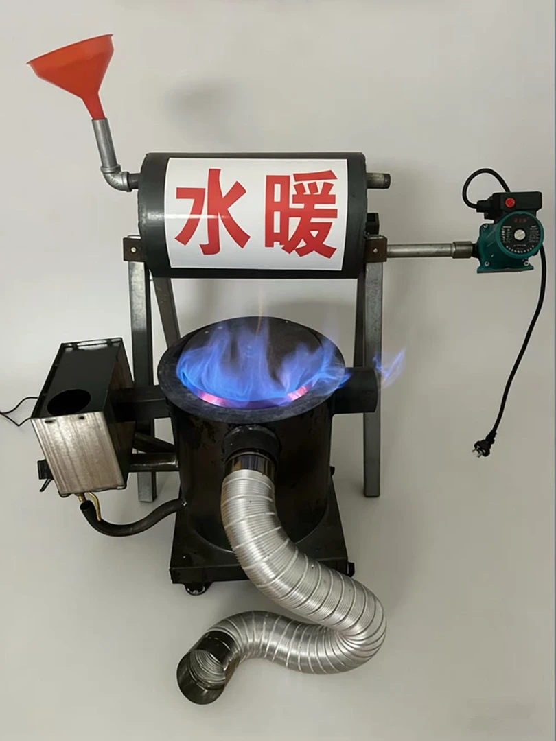 水暖接地暖暖气片循环水箱蓝火废油气化取暖炉大面积增温加热保暖