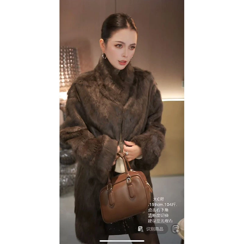 （兔毛）百搭立领毛毛外套WT31300