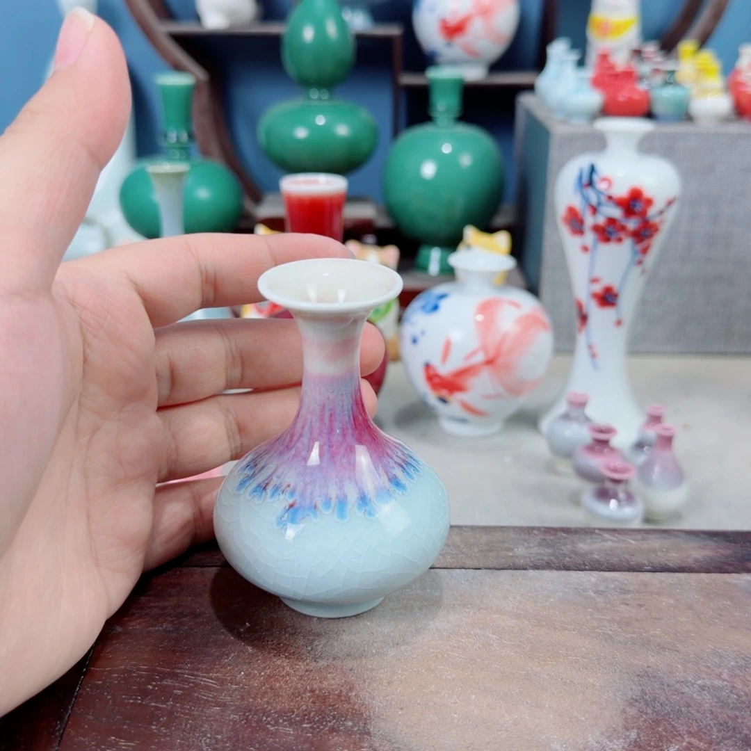 陶瓷手工小花器摆件