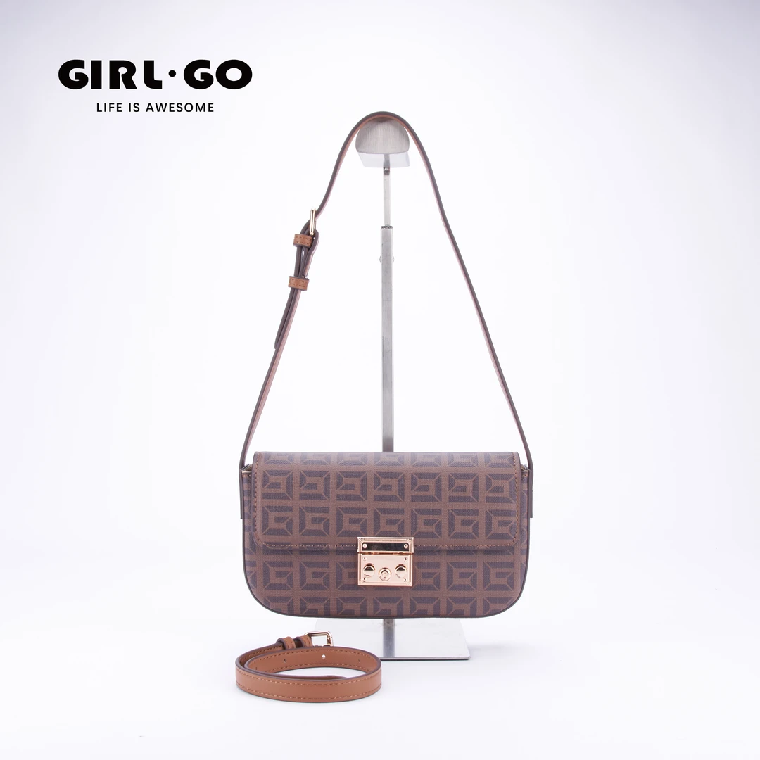girl.go经典花纹小众单肩腋下包