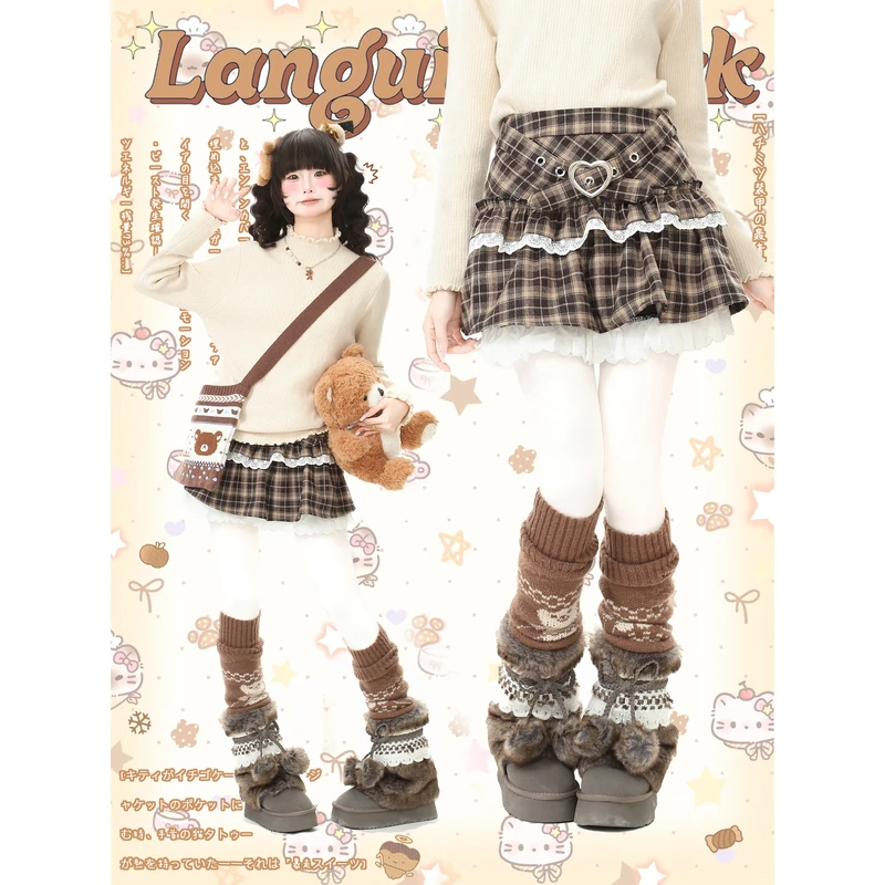 蓝鬼公园Languid Park 设计感高腰显瘦蕾丝裙子女小众半身裙短裙