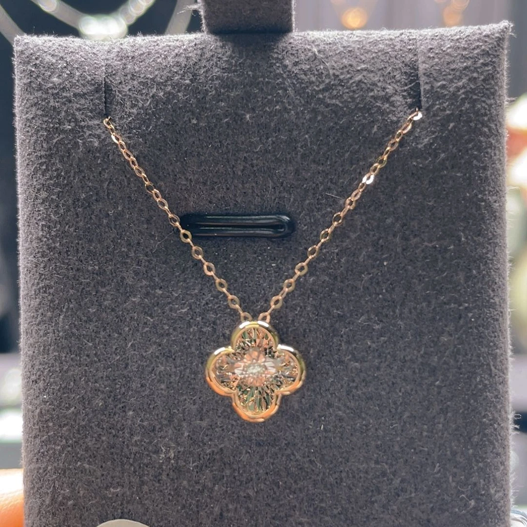 钻石项链18K金镶嵌套链