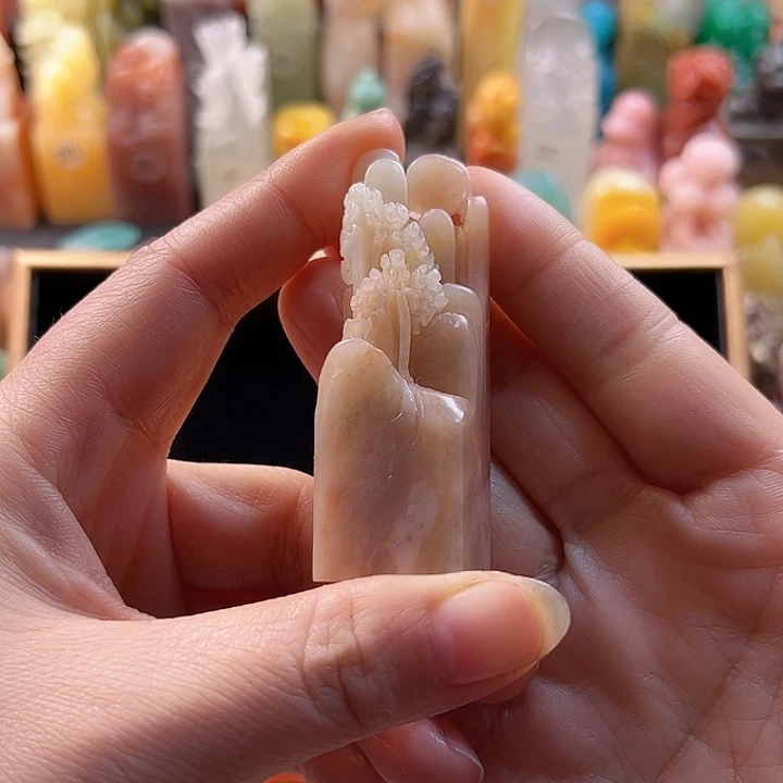 老挝石印石手工定制2厘米，包刻字