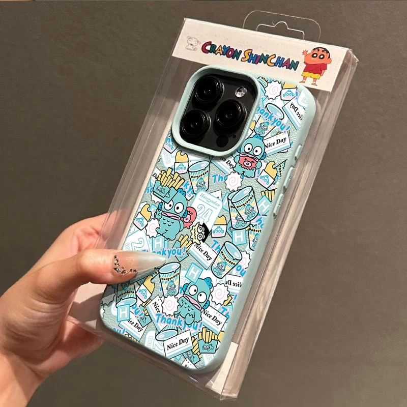 满屏丑鱼汉顿适用苹果16p/15手机壳iPhone14promax13荔枝纹12软11