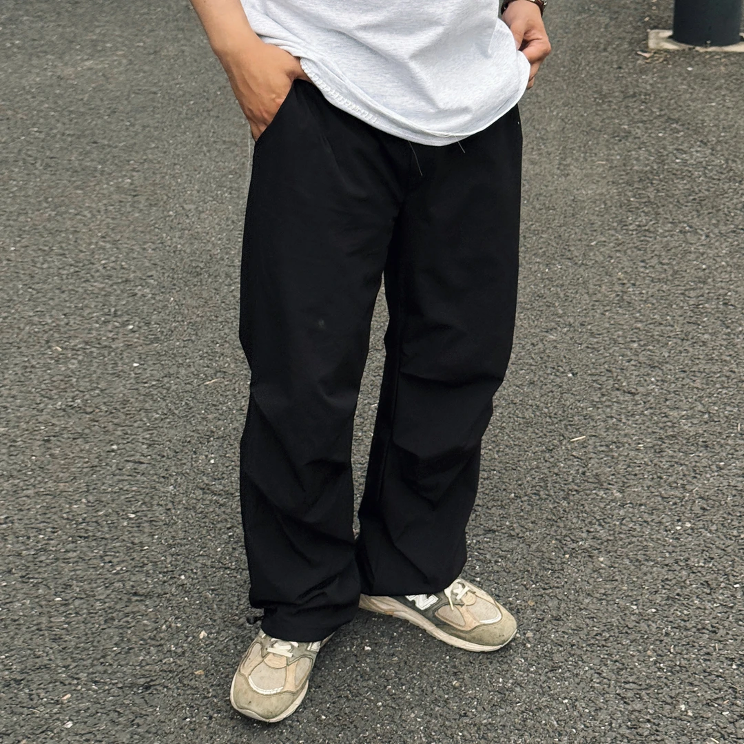 美式运动凉感防泼水降落伞兵工装裤男夏季直筒宽松休闲冲锋长裤子