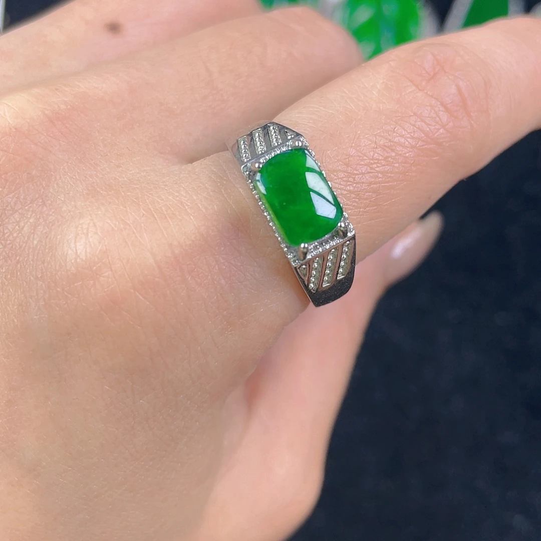 翡翠吊坠(不含链)银S925镶嵌