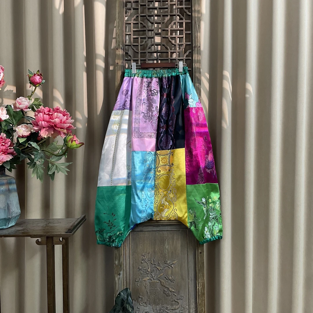 【拉裆裤】复古拼接拉裆裤（具有岁月痕迹 介意勿拍）